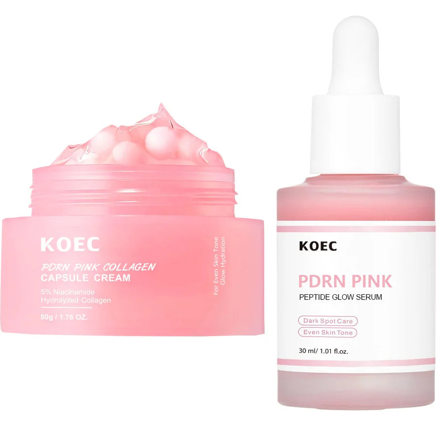 KOEC Pink Glow Bundle – Niacinamide Cream + PDRN Serum (Free Glow Getter Skincare Guide)