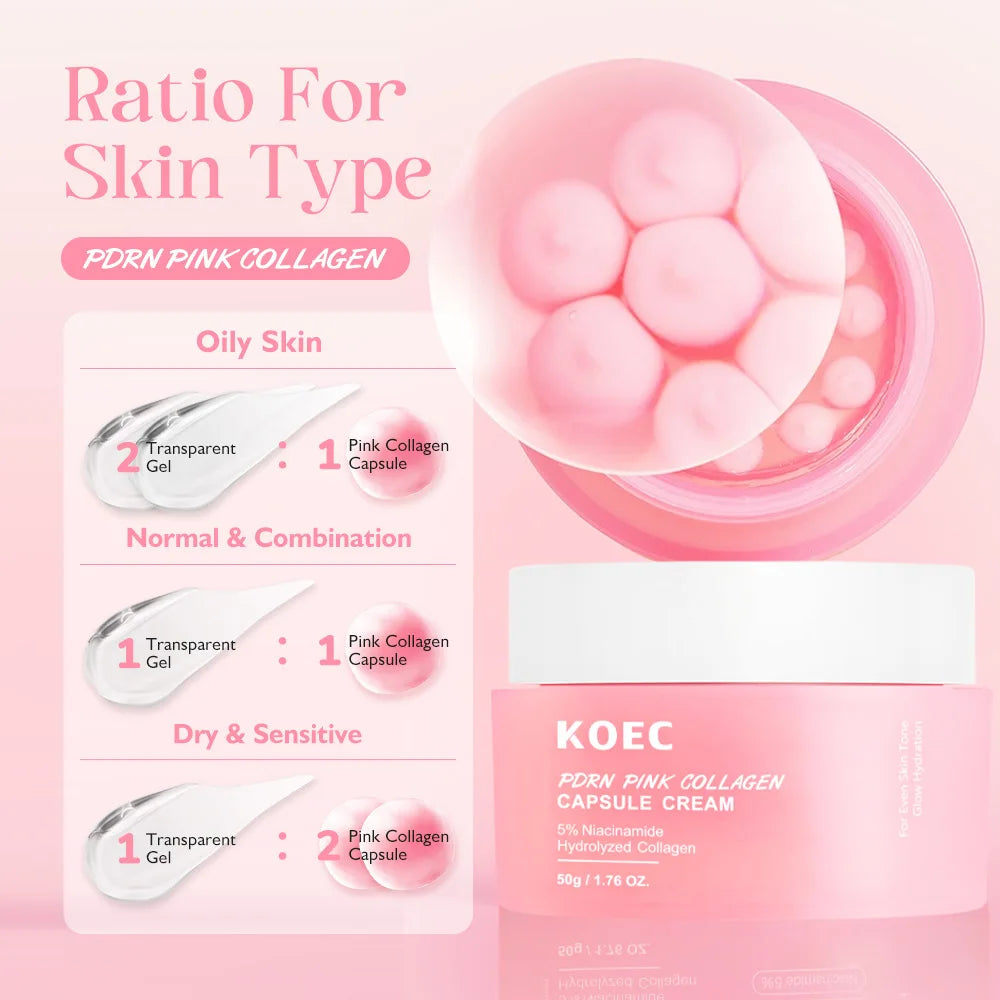 KOEC Pink Glow Bundle – Niacinamide Cream + PDRN Serum (Free Glow Getter Skincare Guide)